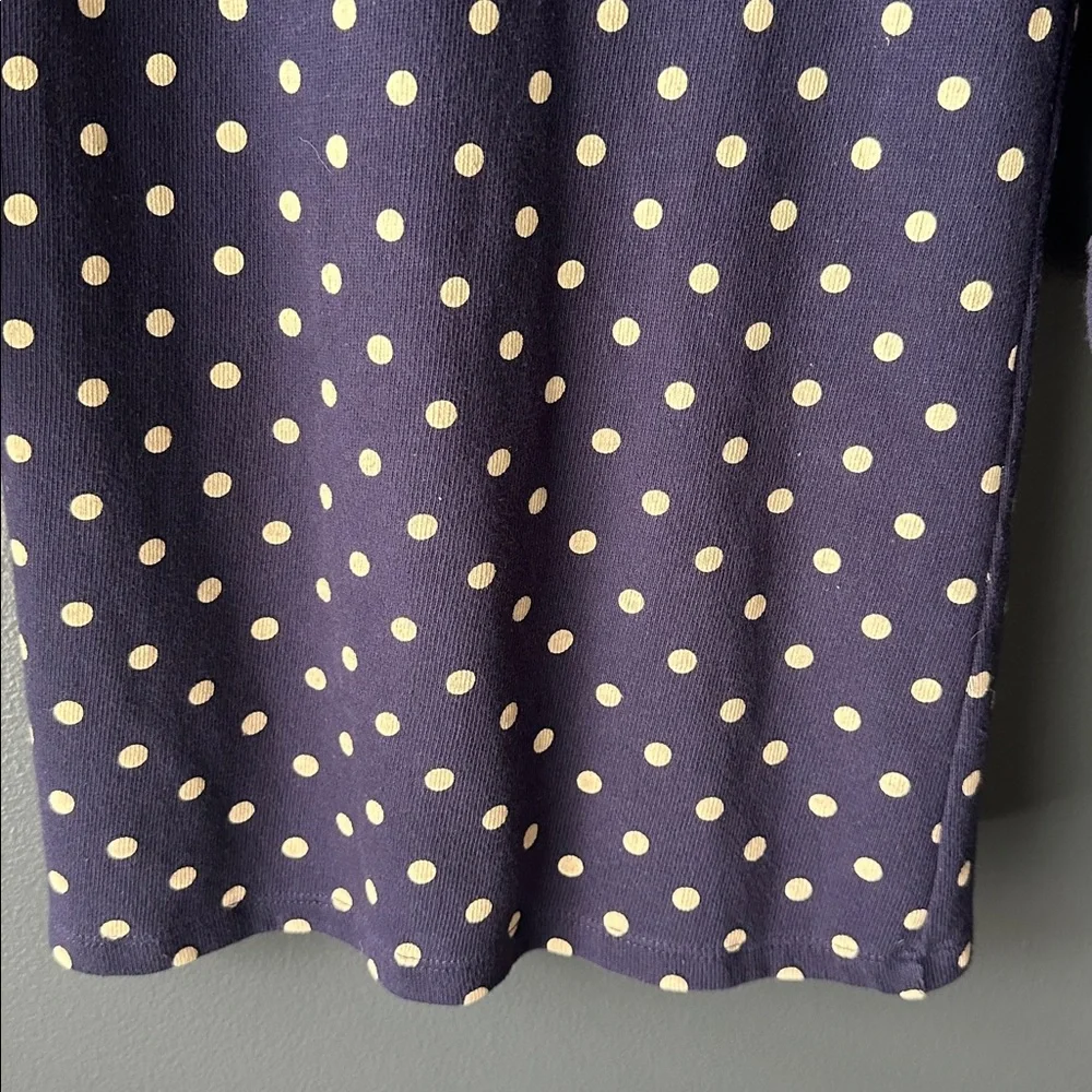 💙🤍 GAP Kids dress navy blue white polka dot size medium 8 youth girls dress